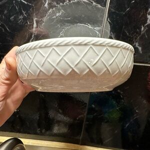 Totally Today china TT06 Rope Criss Cross Pattern cereal/soup bowl White